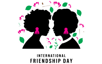 internationale-vriendschapsdag-silhouet-vector Art