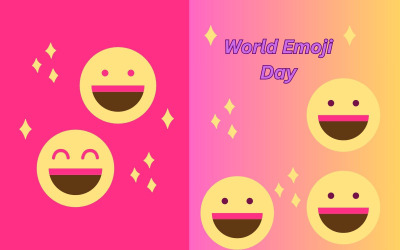 Vetor de design de ilustração do Dia Mundial do Emoji