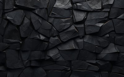 Donker stenen muurpatroon_zwart stenen muurpatroon achtergrond_steenpatroon_steen