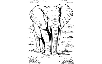 Elefant design siluett vektor konst illustration