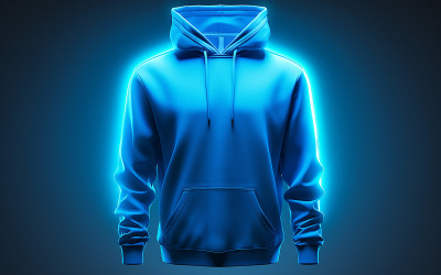 Hanging blank hoodie on the neon action