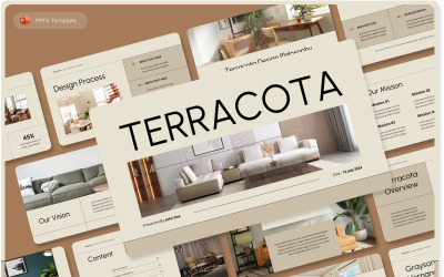 Terracota - modelo de PowerPoint de design de interiores