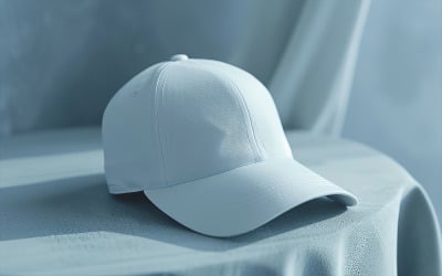 White cap on the table_blank cap on table_blank cap mockup design