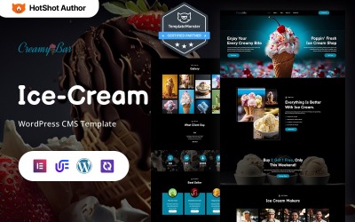 Creamy Bar - тема WordPress Elementor для морозива
