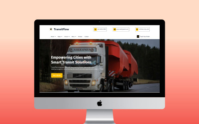 Flusso di transito | Modello HTML per soluzioni di trasporto merci