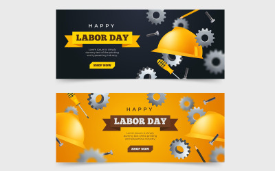 Labour Day Banner Set šablony