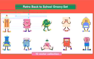 Retro Okula Dönüş Groovy Set