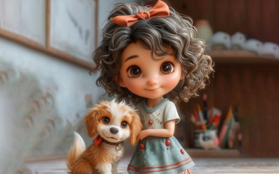 Cute Girl with White Background 110