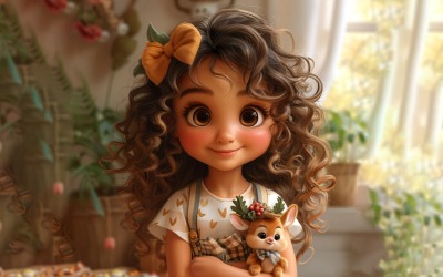 Cute Girl with White Background 192