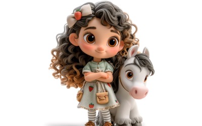 Girl Hugging With Horse 197