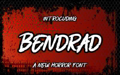 Bendrad nowy projekt czcionki Horror