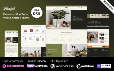 Blissful - Cosmetische kruiden- en huidverzorging en schoonheid WooCommerce Elementor Responsive Theme