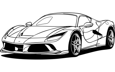 Car art silhouette illustration