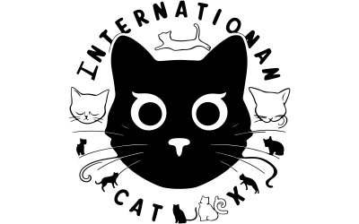 celebrating International Cat Day, featuring a variety of adorable feline silhouettes