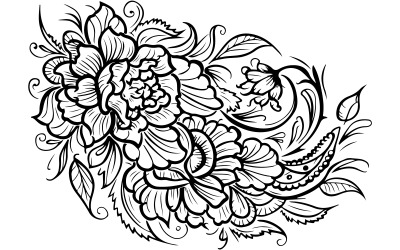 Flowres kunst silhouet illustratie kunst