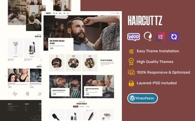 HairCuttz - Barber Shop &amp;amp; Hair Beauty Saloon - WooCommerce Theme