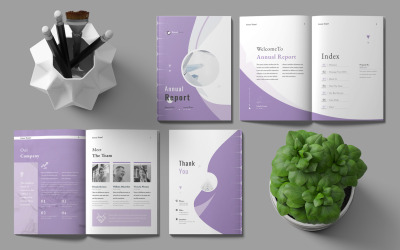 Moderne - Modèle de rapport annuel - InDesign