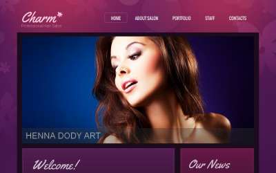 Hair Salon Moto CMS HTML Template