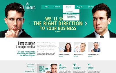 Modelo de site responsivo de consultoria