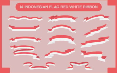 14 Indonesische Flagge Rot Weiß Band