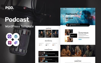 Podwave – Podcast és FM rádió többcélú WordPress Elementor téma