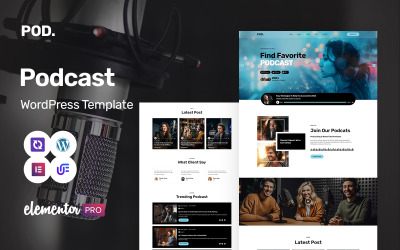 Podwave - Podcast och FM-radio Multipurpose WordPress Elementor Theme