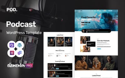 Podwave – Thème WordPress Elementor polyvalent pour podcast et radio FM