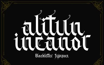 Alitun incanor teckensnitt modern