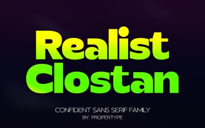 Fonte realista Clostan Sans Serif