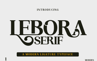Lebora teckensnitt serif display