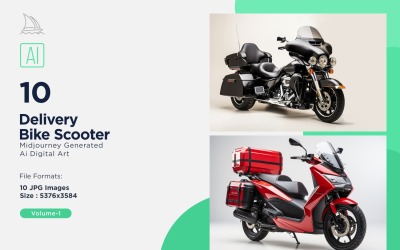 Delivery Bike Scooter Set 1