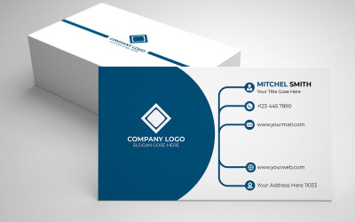 Унікальна чиста та креативна сучасна професійна візитна картка