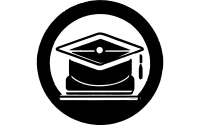Study Logo type sillhouette vector art illustration