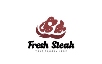 barbecue grill fresh meat logo design V2