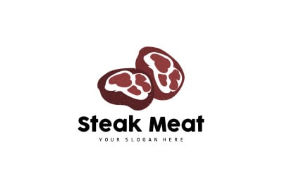 barbecue grill fresh meat logo design V6