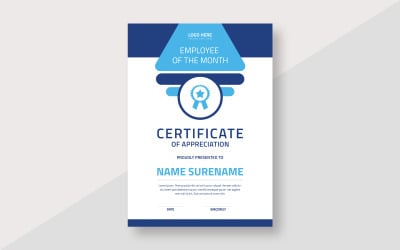 Conception de modèle de certificat de récompense élégant