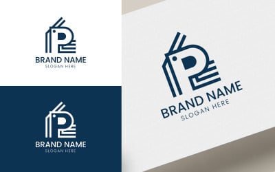 Logotipo da arquitetura da letra P-07-200