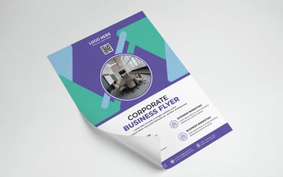 Modelo simples de folheto de negócios corporativos