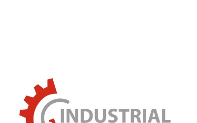 Minimalistyczny projekt logo Industrial Gear Machinery Precision