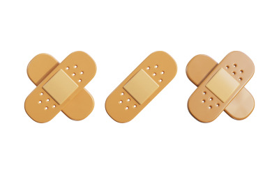Medische gipsverband pictogramserie 3d render