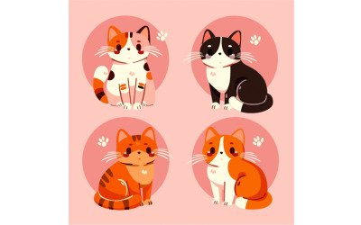 Cat Element Clipart Illustration