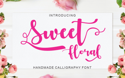 Sweet Floral Calligraphy Font
