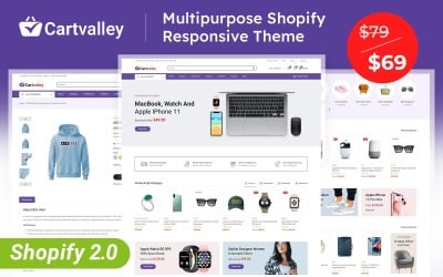 Cartvalley - Negozio di eCommerce multiuso Shopify 2.0 Tema reattivo