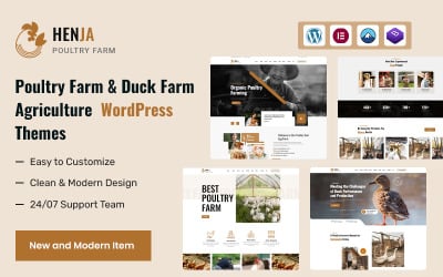 Henja – Geflügelfarm &amp;amp; Entenfarm, Landwirtschaft WordPress-Themes