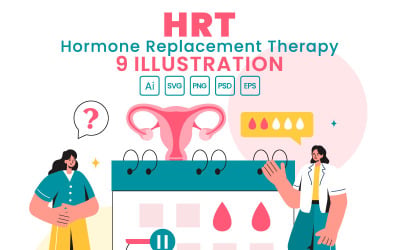 9 Hormone Replacement Therapy Illustration