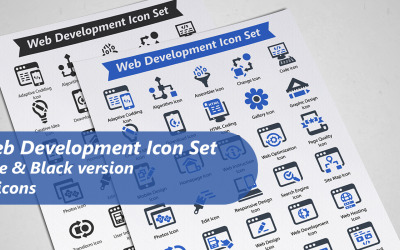 Plantilla de conjunto de iconos de desarrollo web