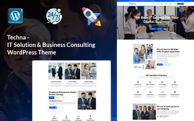 Techna - WordPress šablona pro IT řešení a obchodní poradenství