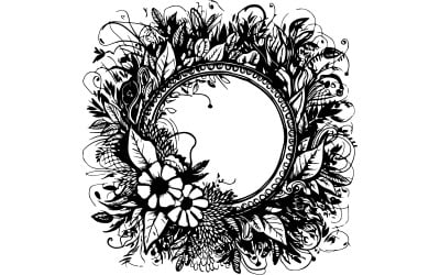 Elementos vetoriais florais vintage