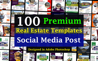 100 Property &amp;amp; Real Estate all Social Media Post Template