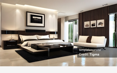 L&amp;#39;essenza della tranquillità della camera da letto moderna